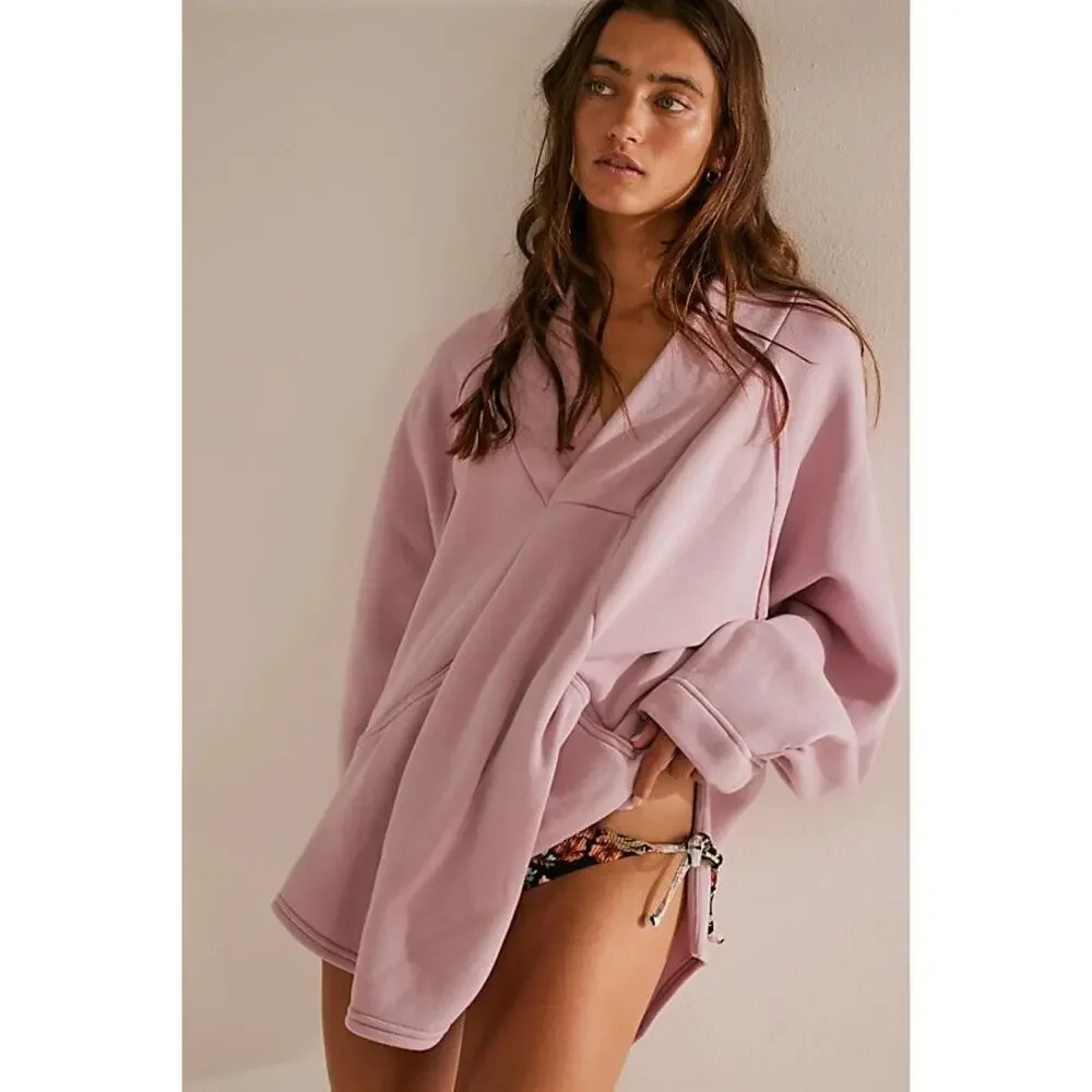 Free People Beach Burnished Lilac Marguerite Pullover Medium - Picture 1 of 9